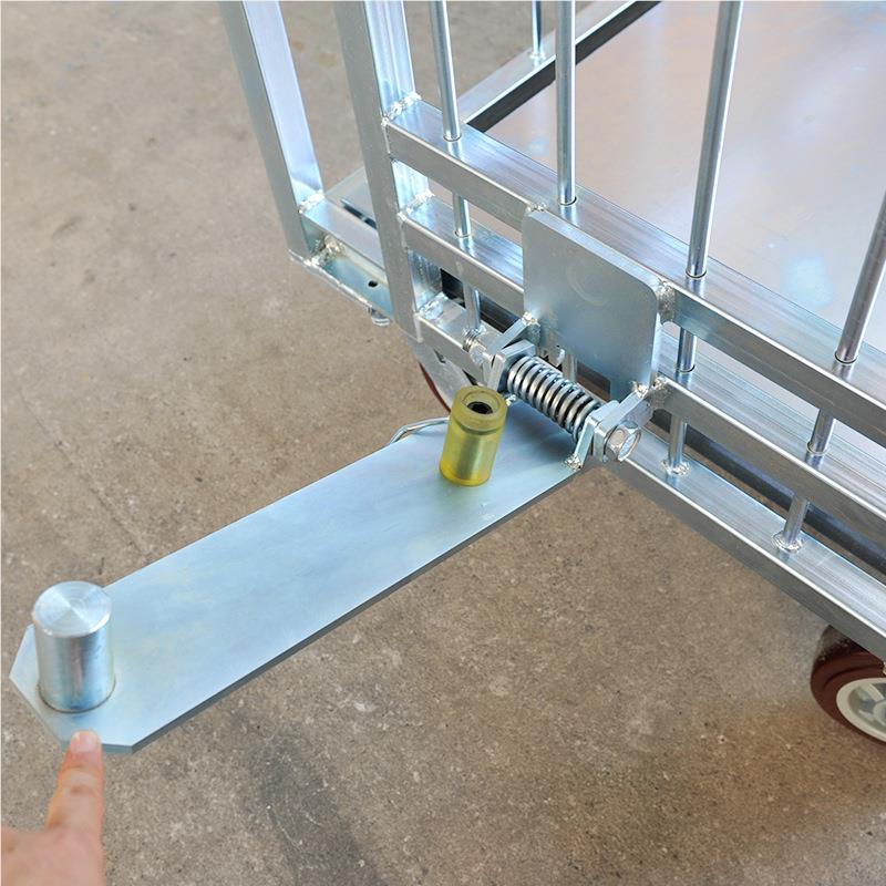 TORIN(通通润移动物流车三面栏U推台车物流运输快递转运台车网格