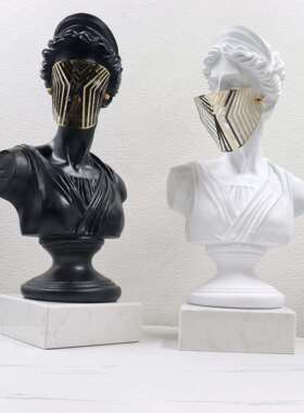 欧式家居饰品摆件面具人装饰品客厅玄关边几售楼部展厅雕塑摆设品