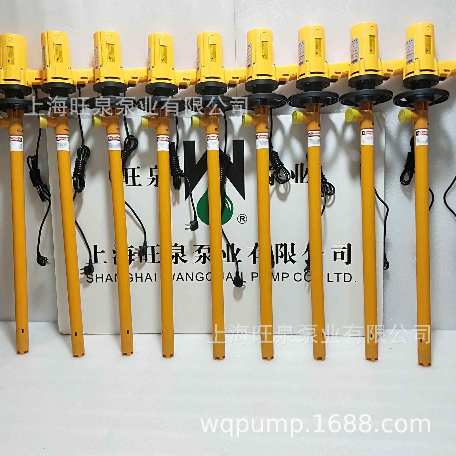 上海旺泉SB-880W+HD-PVDF-1200耐腐蚀油桶泵、耐腐二氟电动抽液泵