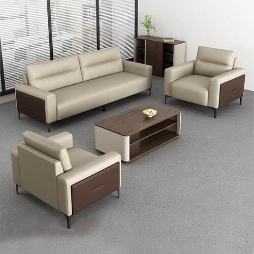 办公室沙发商务轻奢茶几组合套装会客简约现代休息区公司接待洽谈