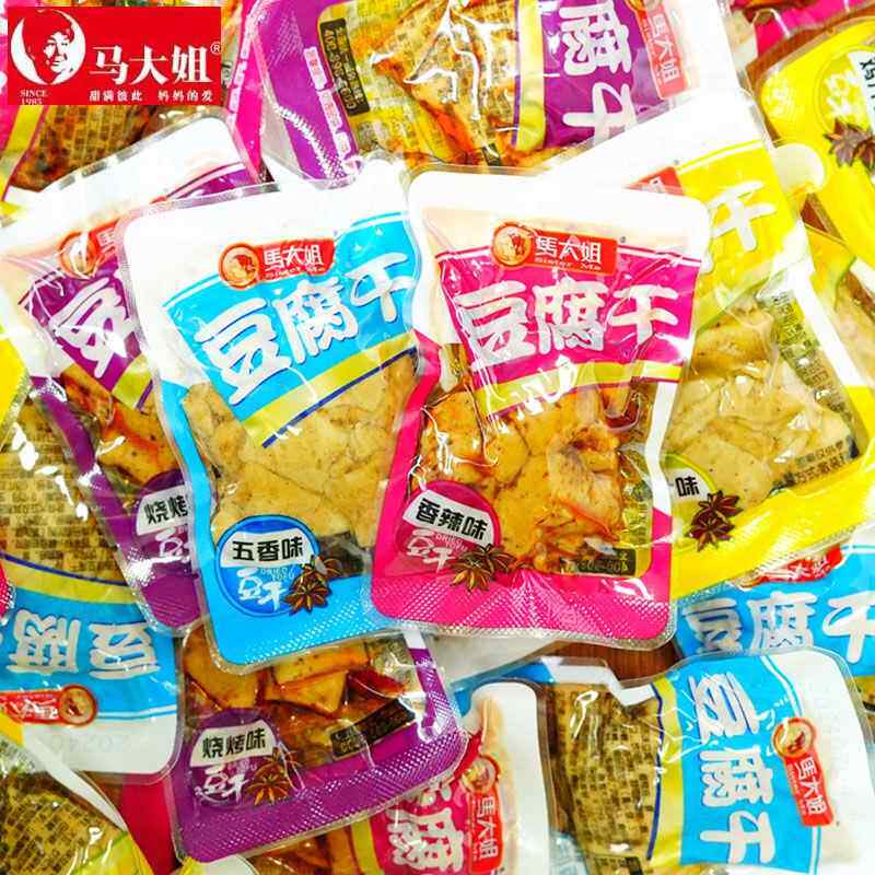 马大姐豆干五香烧烤鸡汁麻辣味散装独立小包装豆制品办公室零食
