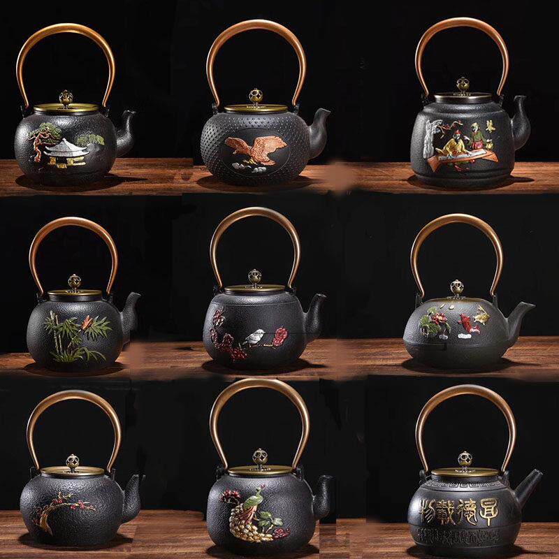 铸铁壶生铁壶茶餐厅泡茶家用烧水壶茶室新中式软装茶壶样板房摆件