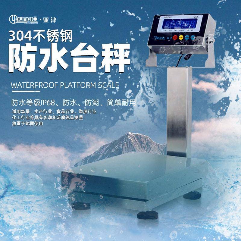 IP68防水电子秤|全不锈钢海鲜秤150kg/300kg|食品厂水产台秤