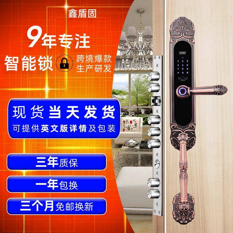 涂鸦zigbee智能锁别墅式双开门电子密码锁远程一握即开欧式指纹锁