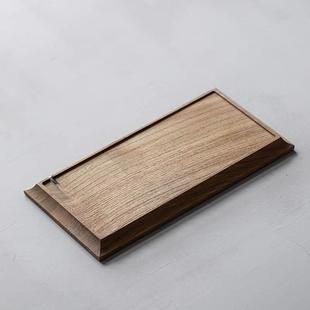 柚木茶盘纯实木日式侘寂小茶台干泡台茶壶托盘长方木质餐盘