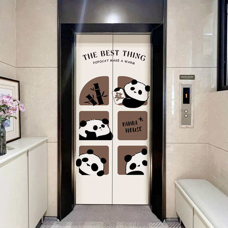 #电梯门贴纸简约风一梯一户门口装饰贴画感自粘防水推拉门贴,家居饰品,软装墙贴,淘宝优惠券,粉丝福利购,淘宝优惠卷
