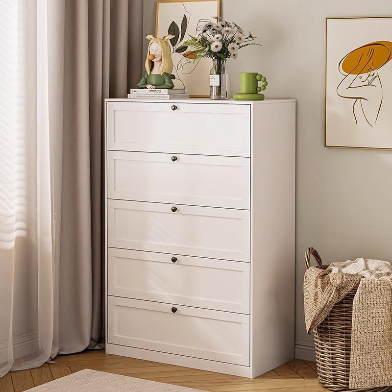 铁艺斗柜简约家用客厅靠墙一体收纳柜卧室多层落地床尾抽屉柜