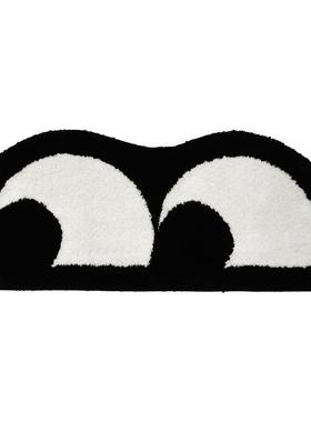 高档摊牌 i斜着眼卡通可爱少女地毯tuft厅ng客卧床边吊篮室撸猫感