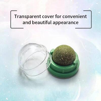 Natural Catnip Cat Wall Stick-on Ball Toy Scratchers Treats