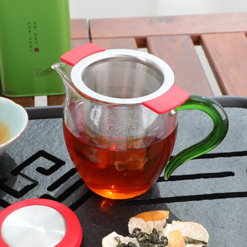 304不锈钢茶漏茶叶过滤器双耳茶滤网滤茶器泡茶过滤网茶隔过滤杯