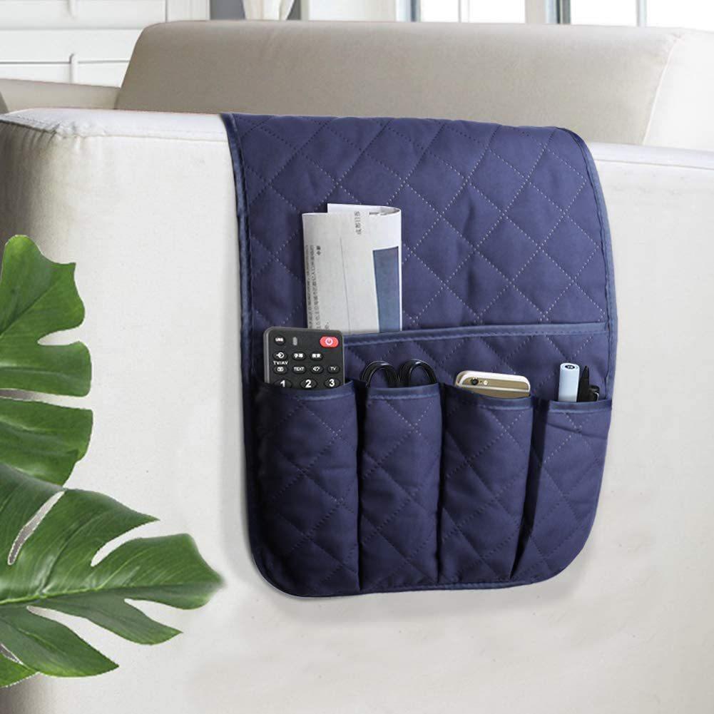 亚马逊沙发扶手椅 手机电视遥控器收纳袋沙发挂袋 sofa armrest