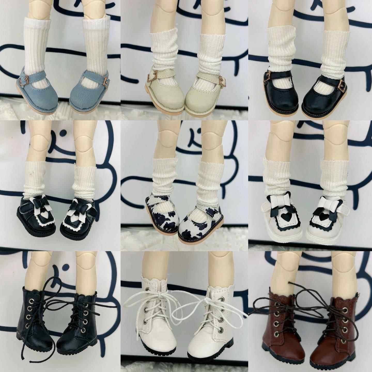 【六分娃鞋合集清仓】bjd6分皮鞋马丁靴pu鞋子便宜圆头方头可爱
