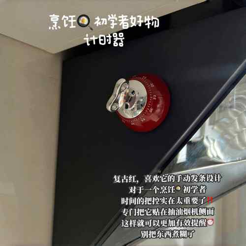 厨房计时器提醒器磁吸做饭机械计时器声音大定时闹铃高颜值冰箱贴