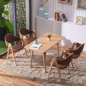 咖啡厅洽谈甜品奶茶店桌子休息区实木餐桌接待会客茶几冷饮店桌椅