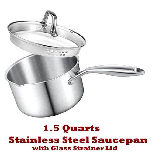 Stainless Steel Saucepan Sauce Pot Kitchen Cooking Pot