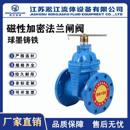 磁性加密闸阀 JMZ45X-16Q 铸铁法兰软密封闸阀 自来水钥匙表前阀