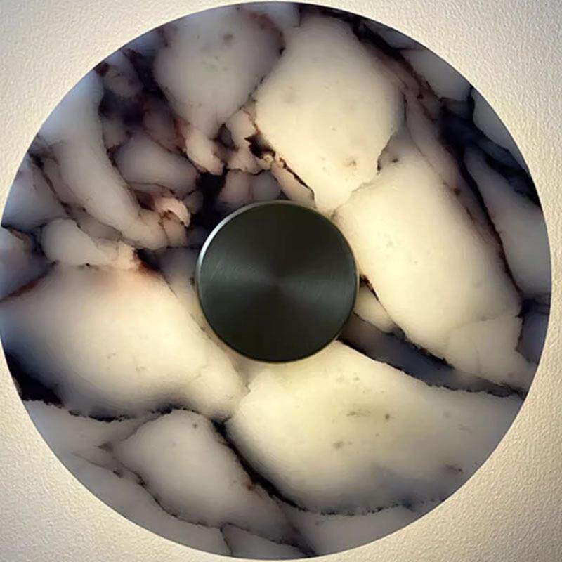 法式诧寂风天然大理石宝格小壁灯设计师样板间软装客厅卧室走廊灯