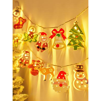 圣诞节装饰品圣诞树挂灯氛围灯彩灯星星装饰灯串道具摆件场景布置