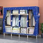 衣柜简布衣柜实木加粗耐用加固家用现卧室出租橱房衣易衣柜实木S