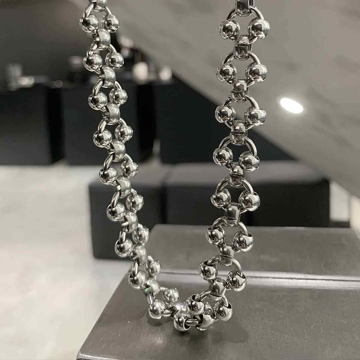 JSISTER重工中性朋克设计钛钢项链男女潮酷小众ins嘻哈锁骨链素链