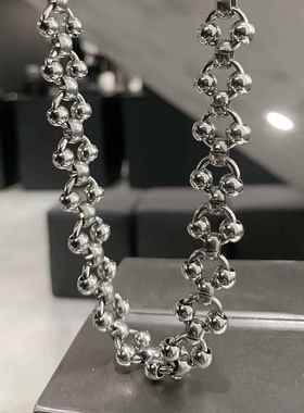 JSISTER重工中性朋克设计钛钢项链男女潮酷小众ins嘻哈锁骨链素链