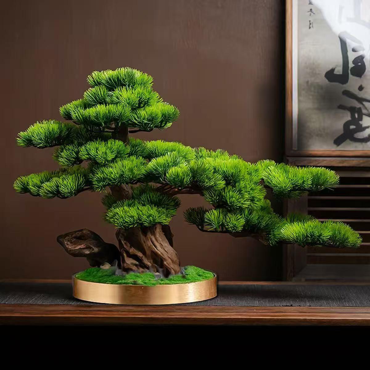彷真植物盆景彷真花彷真饰品花器花瓶桌面茶室会所办公室玄关摆件