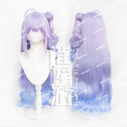 逍遥游 独角兽cos假发碧蓝航线仿真头皮顶虎口夹发包虎口夹马尾辫