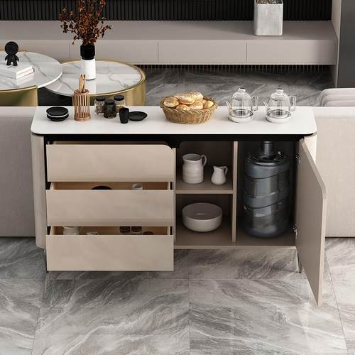 一奢漆餐边柜体靠墙储物柜家用烤客厅BJT全自动智能茶吧机沙轻发