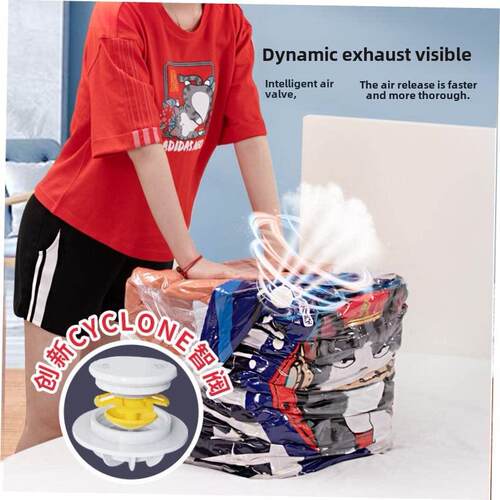 Stereo vacuum bag compression bags Quick exhaust air storage