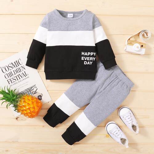 Toddler Baby Boy Suit 0-2 Years Baby Clothes Set Long Sleeve
