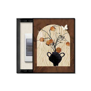 中古风电表箱装饰画2024新款强弱配电箱开关盒遮挡挂画竖款免打孔