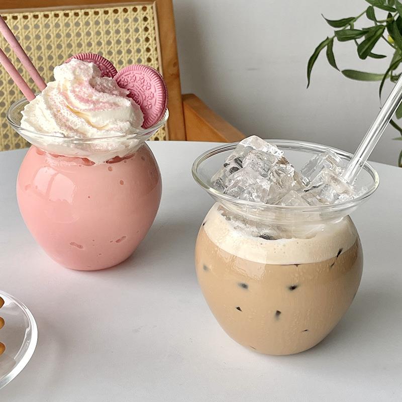 高硼硅玻璃杯咖啡杯水杯玻璃杯可乐牛奶杯敞口杯老坛酸菜玻璃杯