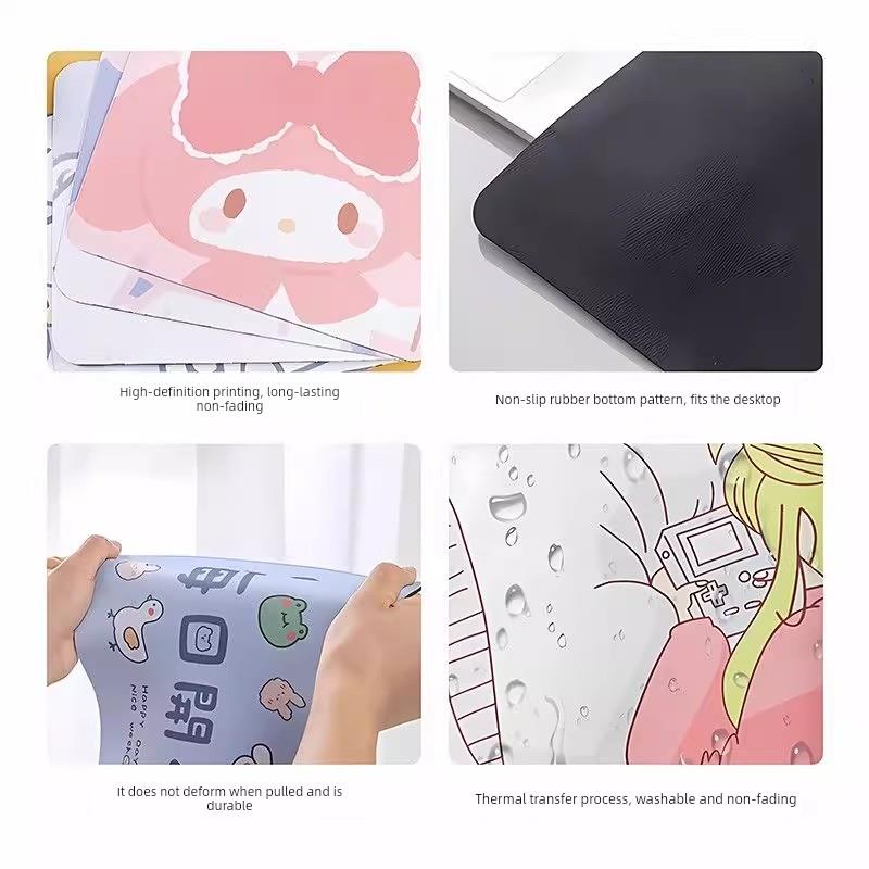 千川Usaki鼠标垫超大女孩可爱卡通千川电脑键盘桌面垫