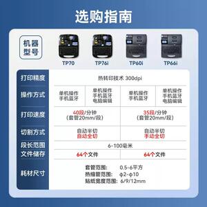硕方线号机TP60/66i号码管打印机TP70/76i热缩套管标签印字打号机