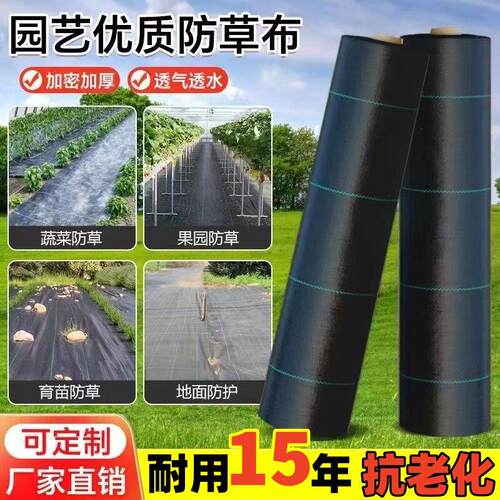 除草布园艺地布果布果树果园专用新型打孔切片透气透水盖草抑草布