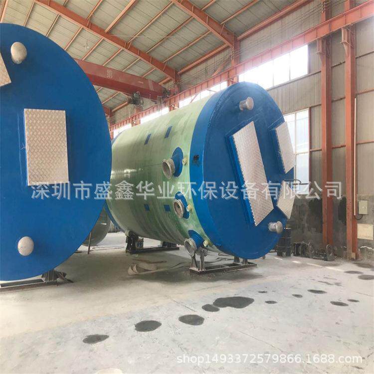 广东源头厂家供应雨污分流智能一体化泵站 玻璃钢材质 粉碎格栅