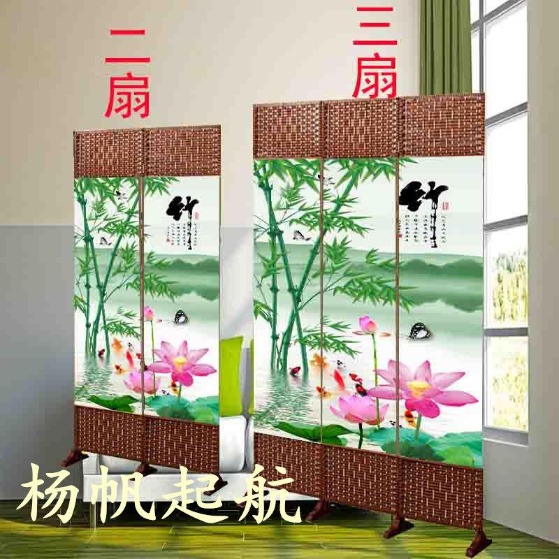 中式屏风两扇隔断三扇折叠客厅卧室遮挡简约现代移动养生饭店屏风