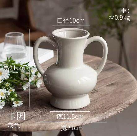 法式复古陶瓷花瓶高级感插花花器客厅餐桌家居装饰摆件,家居饰品,花瓶,淘宝优惠券,粉丝福利购,淘宝优惠卷