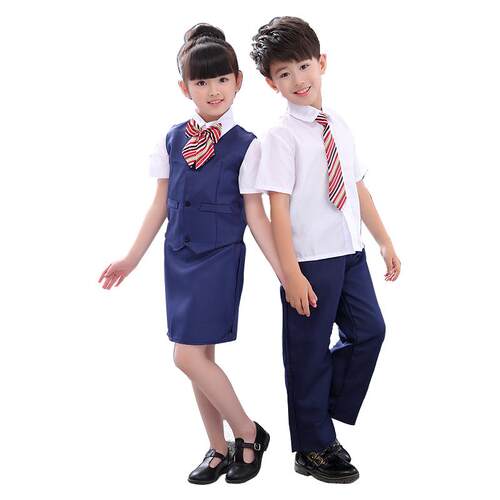正品儿童体验装服装银白行教师领业正装演出服男女会计专导购制服