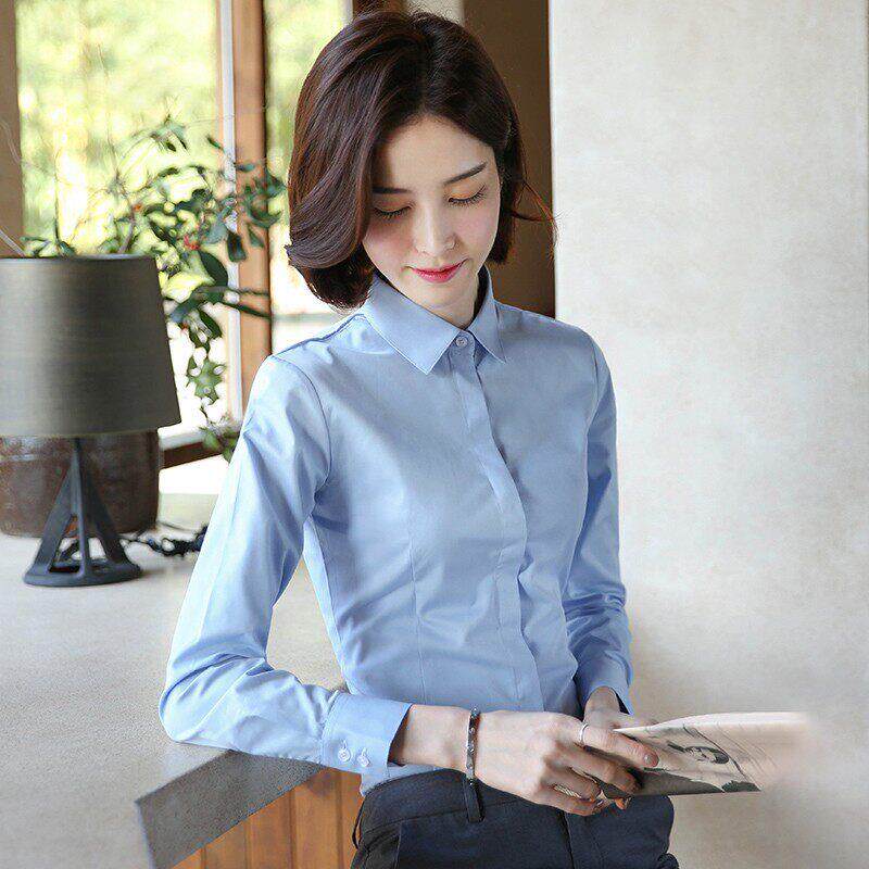 欧洲站上班服白色衬衫女长袖设计感小众2025年新款春秋冬加绒上衣