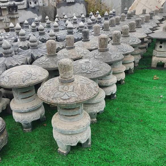 石灯青石仿古日式石雕石灯庭院别墅草坪灯落地中式太阳能石灯笼