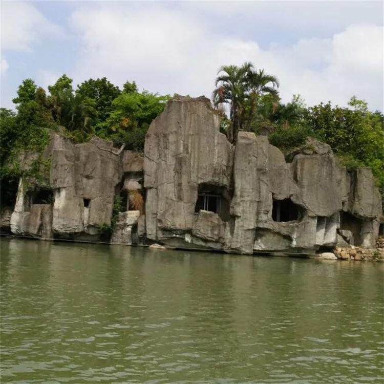 厂家大型假山室外景观工程 生态园湖泊假山景观旅游景点装饰