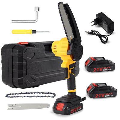 寸有剪刷充电式链锯修枝锯无线伐木锯果园修6锂电锯电手持LXP塑箱