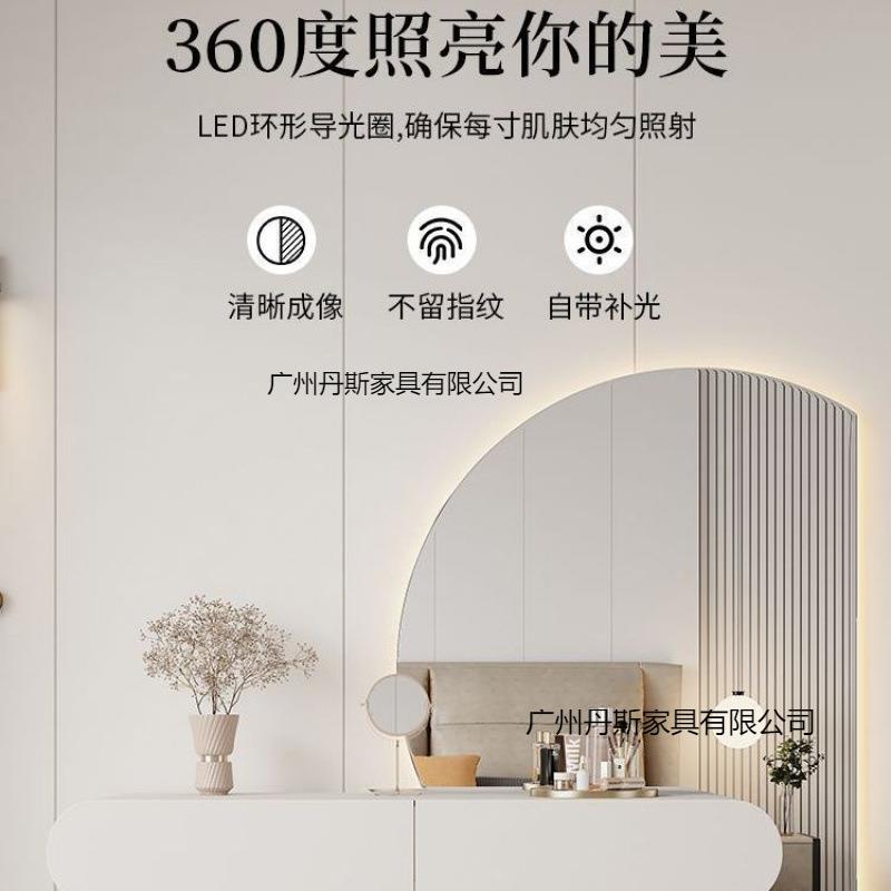 1空梳妆台奶油风简壁挂化式卧室一体悬挂悬化妆台约小户型房间妆