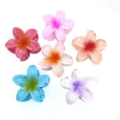 Hair Flower Clip Clips Hawaiian Plumeria Beach Flowers Claw