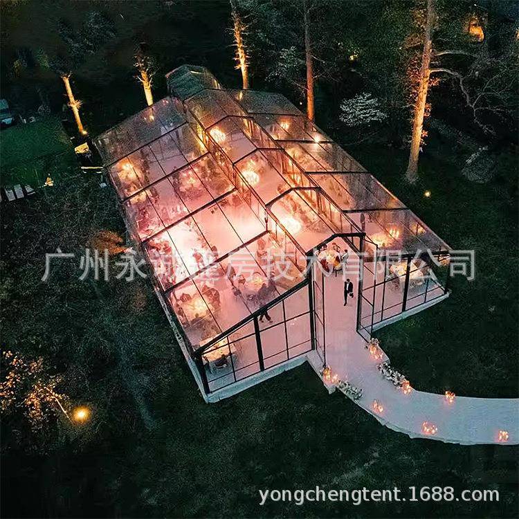 广州篷房建筑厂家跨境直销铝合金中庭篷房婚庆宴会派对活动帐篷