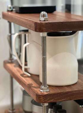 中古风置物架架子厨房架子办公桌隔层架工位桌面收纳小书架茶杯架