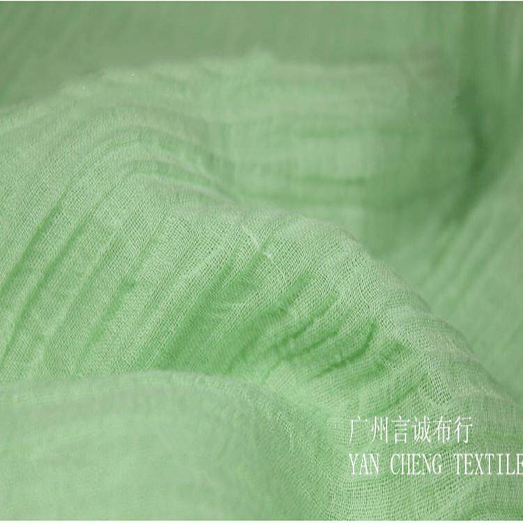 现货肌理棉麻布料 苎麻绉布衬衫面料 棉麻皱布休闲西装裤装麻料