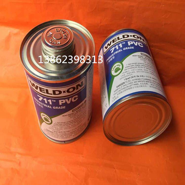 WELD-ON PVC 717胶水粘合剂UPVC管道胶粘剂IPS 胶水946ML灰色