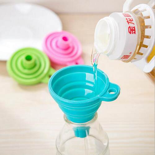 Mini Silicone Collapsible Funnel Home Kitchen Multi-function